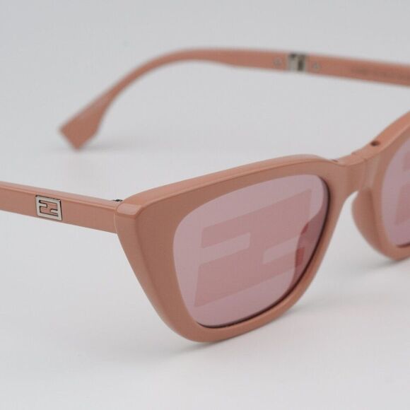 NEW Fendi FE40089I 72U FOLDING Pink Mirror Pattern Women Cat Eye Sunglasses - Picture 10 of 14